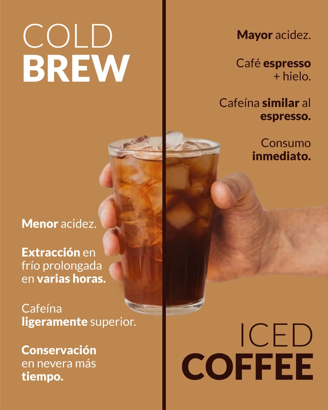 Quan arriba la calor, arriba també el gran dilema de l’estiu: Cold Brew o Iced Coffee? 🧊☕️ A Central Flequera, com a distribuïdors exclusius de Cafès Novell a Andorra, t’expliquem què fa especial cadascuna d’aquestes dues maneres de gaudir del cafè fred. El Cold Brew és paciència i suavitat. Necessita hores d’extracció en fred, cosa que dona com a resultat un cafè més dolç, menys àcid i molt equilibrat. Ideal per als qui busquen una beguda fresca i sedosa, amb un perfil aromàtic profund. Si vols aprofundir-hi, pots descobrir més sobre cafès d’extracció lenta. L’Iced Coffee, en canvi, és energia immediata. Es prepara al moment amb cafè calent que es refreda amb gel, mantenint un sabor més intens i viu, perfecte per als qui volen una beguda ràpida i refrescant. També pots explorar més sobre cafès freds si vols comparar estils. Dues opcions, dues experiències completament diferents. Tu amb quina et quedes aquest estiu? 🧊✨ #coffee #icedcoffee #cafesnovell #coldbrew #CentralFlequera